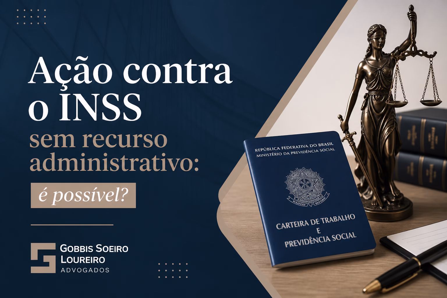 Ilustração de formulário de requerimento administrativo ao INSS com ícones de aprovação e negação